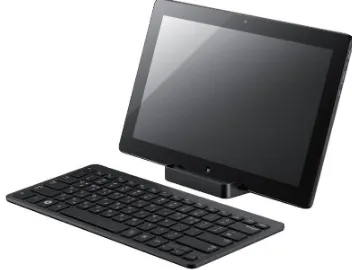 FigurE 1-10: a docked tablet can function as a desktop computer by adding a keyboard  and mouse.