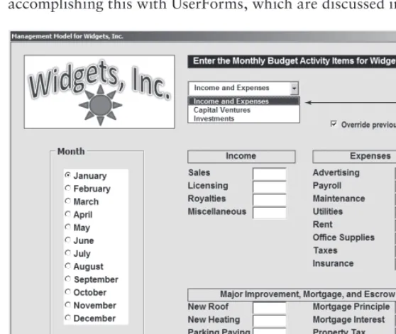 figurE 1-1controlling other office Applications from Excel