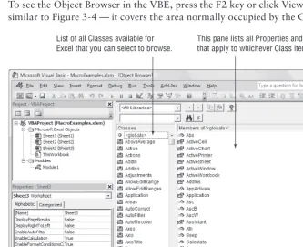 figurE 3-4To get a feel for the Object Browser, click the drop-down arrow next to <All Libraries> and select 