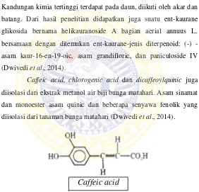 Gambar 2.2 Struktur Kimia Asam Kafeat 