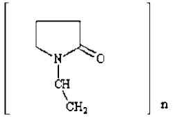 Gambar 2.9. Struktur kimia Poly(Vynil Pirrolidine) PVP (FNP, 1986). 