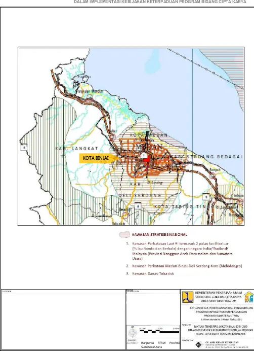 Gambar 3.4.  Kota Binjai dalam Penetapan Kawasan Strategis Nasional Mebidangro untuk Provinsi Sumatera Utara 