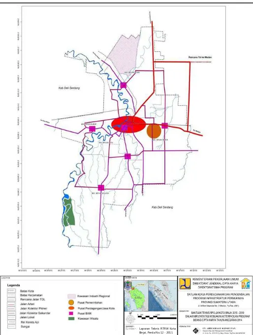 Gambar 5.2. Rencana Struktur Ruang, RTRW Kota Binjai 2011-2030  