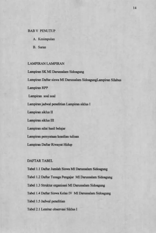 Tabel 1.1 Daftar Jumlah Siswa MI Darussalam Sidoagung 