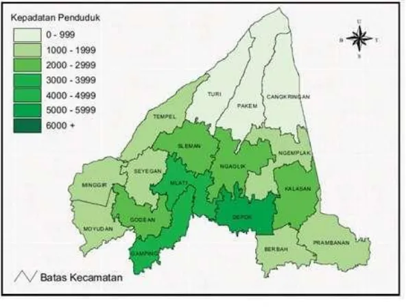 Gambar 4. 7 Proyeksi Penduduk  Kabupaten Sleman Tahun 2013-2019 