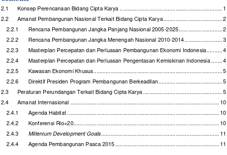 Gambar 2. 1 Konsep Perencanaan Pembangunan Infrastruktur Bidang Cipta Karya. ...........