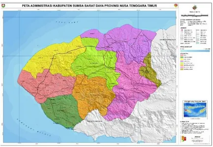 Gambar 2.1. Peta Administrasi Kabupaten Sumba Barat Daya 