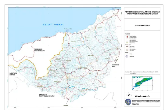 Gambar 2.3. Peta Administrasi Kabupaten Timor Tengah Utara 