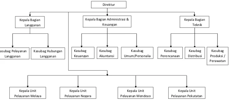 Gambar 10.5:  Bagan Struktur Organisasi PDAM Kabupaten Jembrana 