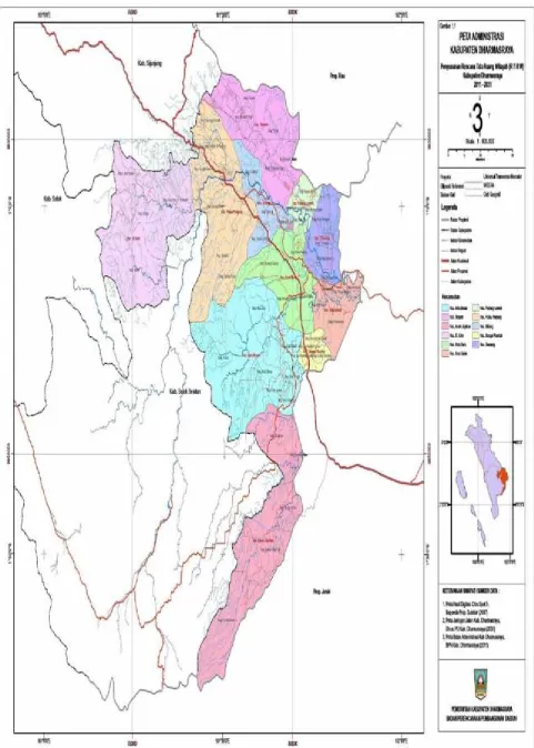 Gambar 2-0-1 Peta Administrasi Kabupaten Dharmasraya
