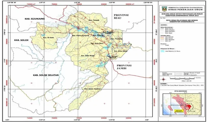 Gambar 3-1 Zona Pelayanan Air Minum Kabupaten Dharmasraya