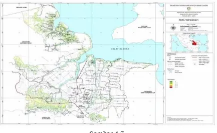 Gambar 4.7.Peta Topografi Kabupaten Banyuasin
