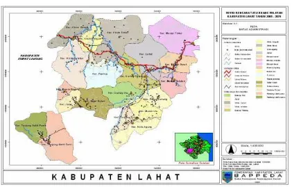 Gambar 4.1Peta Administrasi Kabupaten Lahat