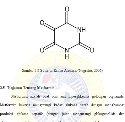 Gambar 2.2 Struktur Kimia Aloksan (Nugroho, 2006) 