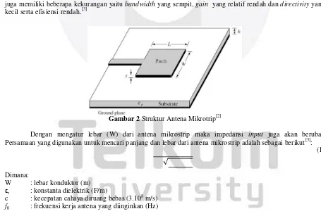 Gambar 2 Struktur Antena Mikrotrip[2] 