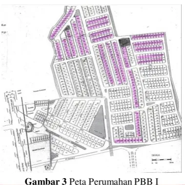 Gambar 4 Peta Perumahan PBB II 