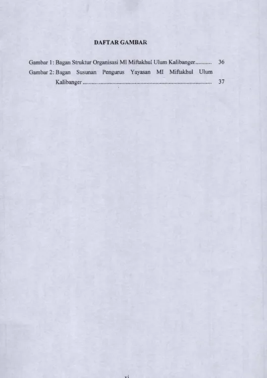 Gambar 1: Bagan Struktur Organisasi MI Miftakhul Ulum Kalibanger.......... 