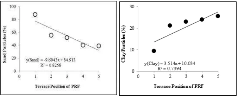Figure 4 Sand and clay content of polluted rice field (PRF)  in Koto Nan IV, Dharmasraya Regency, Indonesia