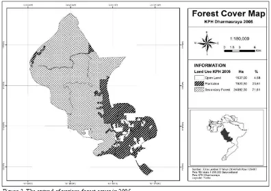 Figure 2. The extend of various forest cover in 2005