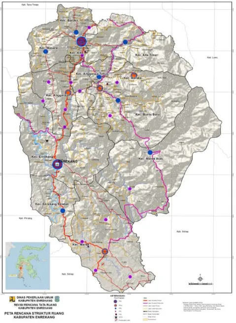 Gambar 3.3 Rencana Struktur Ruang Wilayah Kabupaten Enrekang 