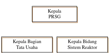 Gambar 2. Struktur organisasi manajemen penuaan reaktor RSG-GAS 