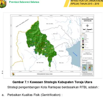 Gambar 7.1 Kawasan Strategis Kabupaten Toraja Utara 