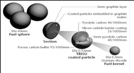 Gambar 1. Bentuk elemen bahan bakar pebble bed 
