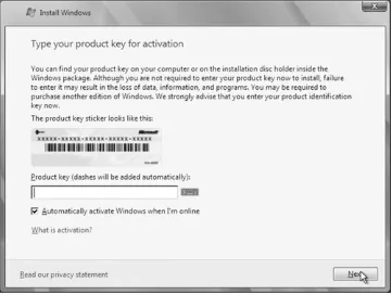 Figure 2-3. Selecting the edition of WindowsServer 2008 to install