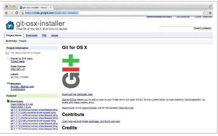 Figure 1-7. The Git for OS X home page