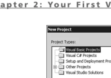 Figure 2.3The New Project dialog box.