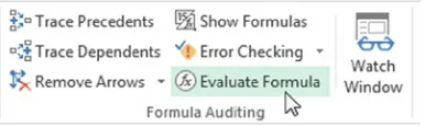 Figure 3-3. The Evaluate Formula button