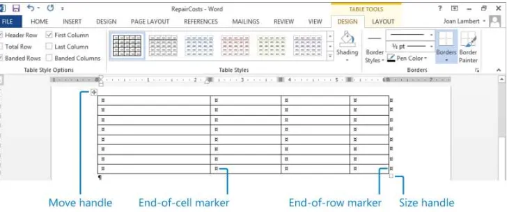Table group on the Layout tool tab, you can display the table gridlines that define the cells 