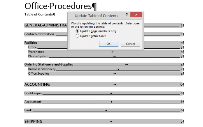 table to select it (do not press the Ctrl key). 