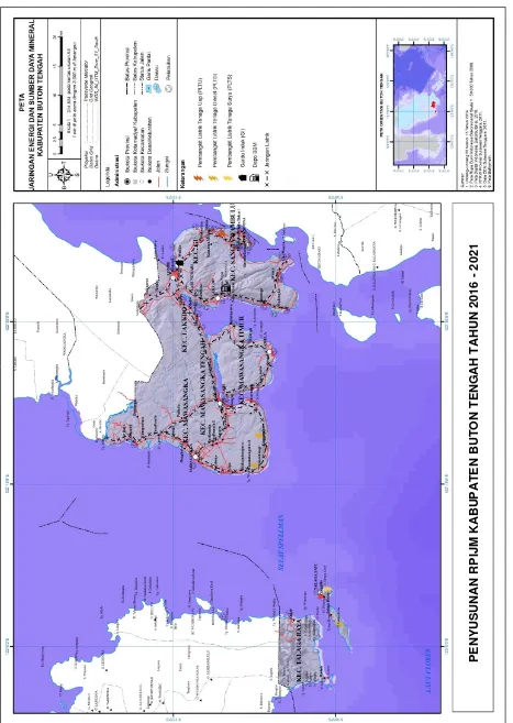 Gambar 2.6 Jaringan Energi dan Sumber Daya Mineral Kabupaten Buton Tengah 