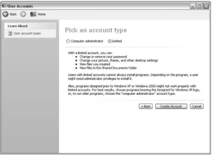 Figure 2-2: Pick an account type.