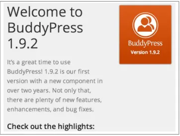 Figure 3-2. Welcome to BuddyPress