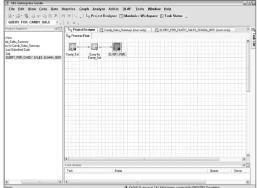 Figure 2-10: The Process Flow and Project Explorer view of the project.