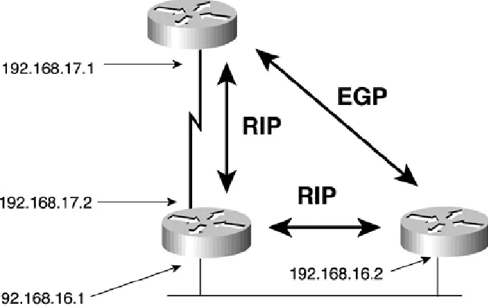 Figure 1-1. EGP Neighbors Do Not Have to Be Connected to the SameNetwork