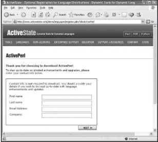 Figure 2.1Access the ActiveState site
