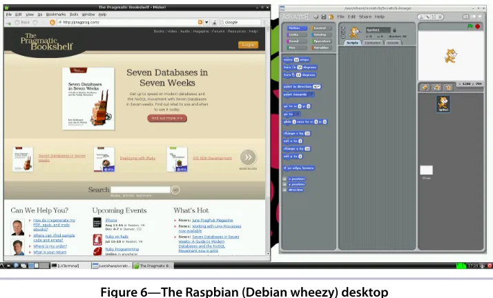 Figure 6—The Raspbian (Debian wheezy) desktop