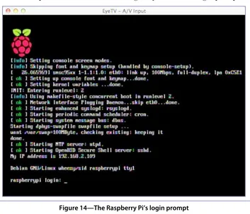 Figure 14—The Raspberry Pi’s login prompt