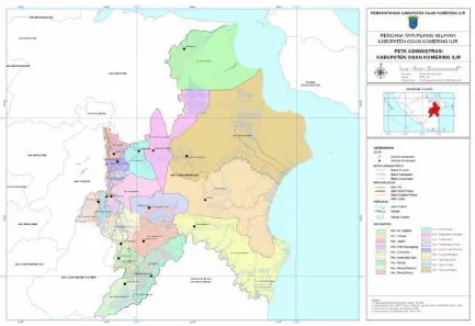 Gambar 2.1 Peta Administratif Kabupaten Ogan Komering Ilir