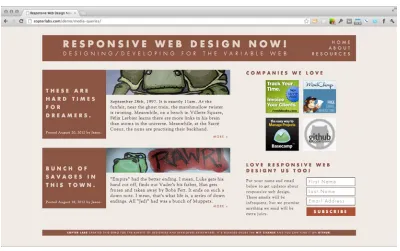 Figure 5-1. A sample site that needs to be converted to a responsive layout