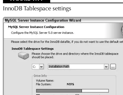 FIGURE 1.11InnoDB Tablespace settings