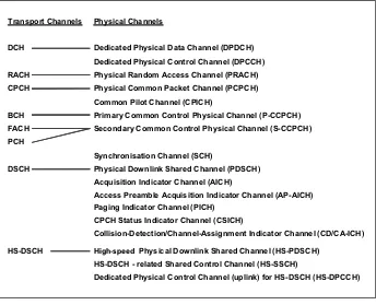 Figure 2.18Mapping of transport channels onto physical channels.