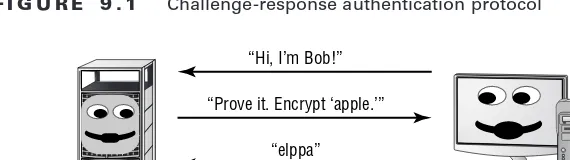 Figure 9.1 shows how this challenge-response protocol might work in action. In this 
