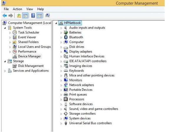 FIGURE 2-1 Device Manager is available from the Computer Management Console.