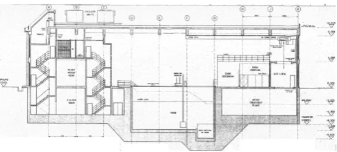 Fig. 1. Interim storage for spent fuel in Serpong – Building side plan 