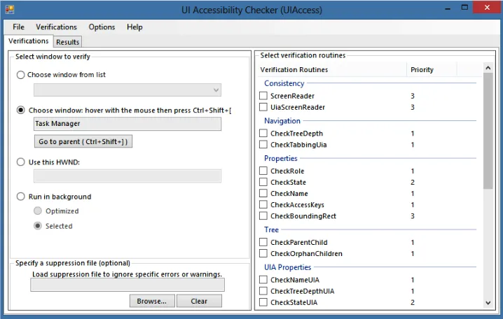 FIGURE 1-2 The UI Accessibility Checker test tool