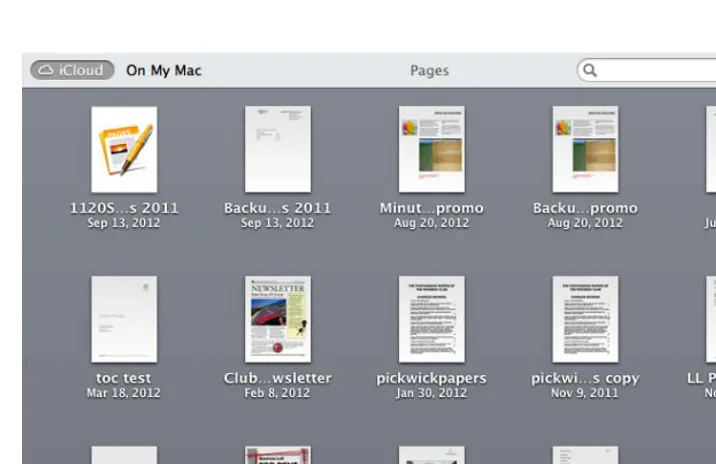 Figure 1.3 Viewing iCloud Pages documents on your Mac